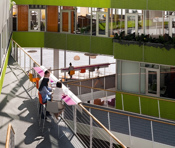 The 'Catifa 46' stool in situ and in service at Unilever's HQ in Hamburg; photo: Adam Mørk