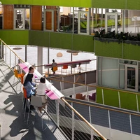 The 'Catifa 46' stool in situ and in service at Unilever's HQ in Hamburg; photo: Adam Mørk