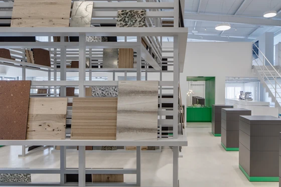 Designed by creative director Harry Hersche, the new strasserthun showroom enables architects, designs and end-clients to get to grips, quite literally, with over a thousand innovative materials