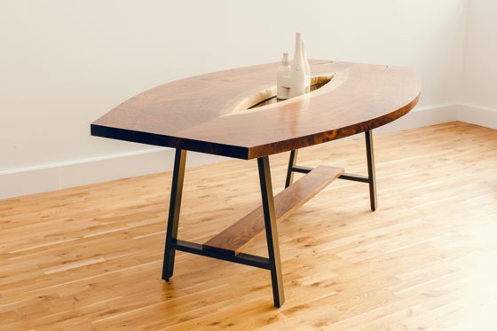Inverted Live Edge Table von David Gaynor Design