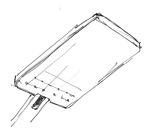 Product designer Rupert Kopp still uses a pencil to put his initial ideas down on paper. Drawing: Rupert Kopp