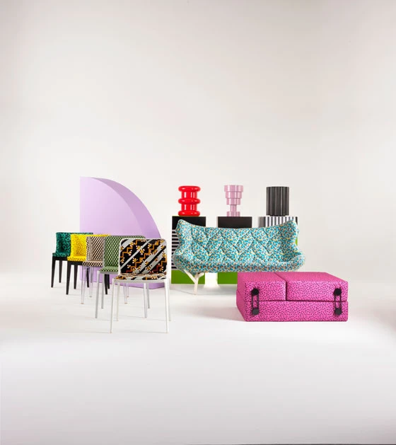 The 'Kartell goes Sottsass' capsule collection features over 50 designs, which Kartell CEO Claudio Luti describes as 'diversity within consistency – an original picture where different styles live together'
