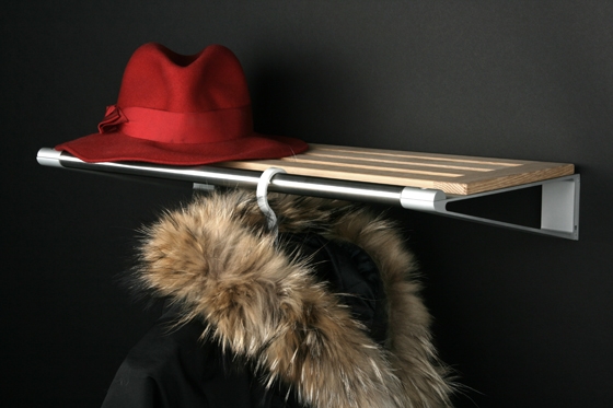 All of LoCa's products are designed by Danish studio Harrit & Sørensen. Rather than diversifying into a wide range of products, LoCa focuses on just a few pieces, including a hat rack with hanging rail