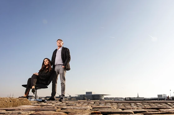 Erik and Caroline Bagger, who co-founded Erik Bagger Furniture in 2014. The two bring their own individual yet complementary skills to the design process