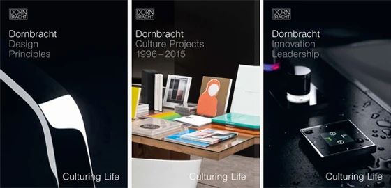 Einen Überblick zu den Themen Design Principles, Culture Projects und Innovation Leadership geben drei neue Booklets, die Dornbracht kürzlich erstellt hat und auf Anfrage versendet