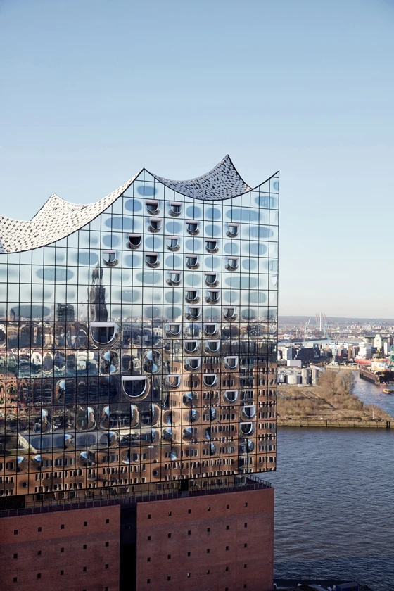To open in 2017: Herzog & de Meuron's Elbphilharmonie in Hamburg, Germany; Photo: Maxim Schultz