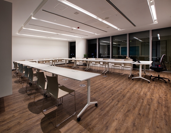 The Nest folding table is highly flexible as it can be joined together to make different configurations for bigger tables, or can be folded away