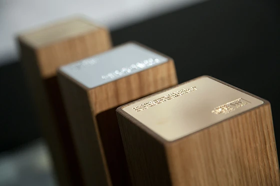 Die begehrte Trophäe des NWW Design Awards wird 2017 erneut verliehen (Fotograf Bernhard Bergmann)