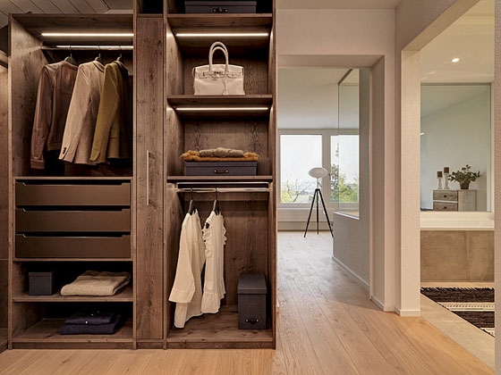 Raumkonzept: Die Garderobe kann auf die Küche und den Boden passend abgestimmt werden