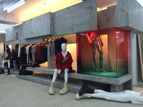 Raf Simons corner at Dover Street Market, London. DSM by Glenn Sestig Architects
