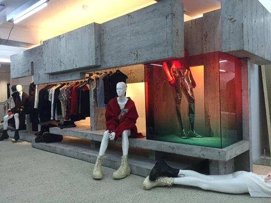 Raf Simons corner at Dover Street Market, London. DSM by Glenn Sestig Architects