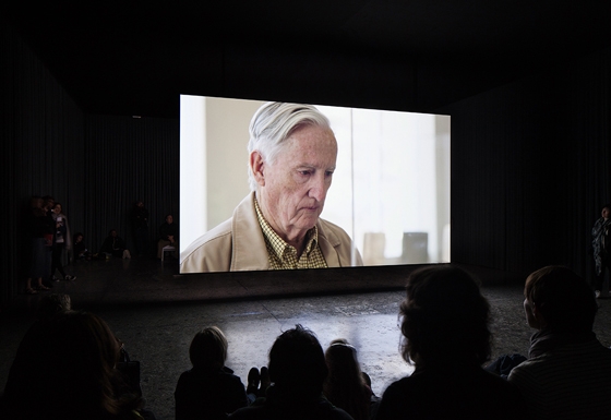 Artist duo Teresa Hubbard and Alexander Birchler's film installation "Flora" reimagines the life of young American artist Flora Mayo, who studied alongside Giacometti in Paris in the 1920s and was his lover