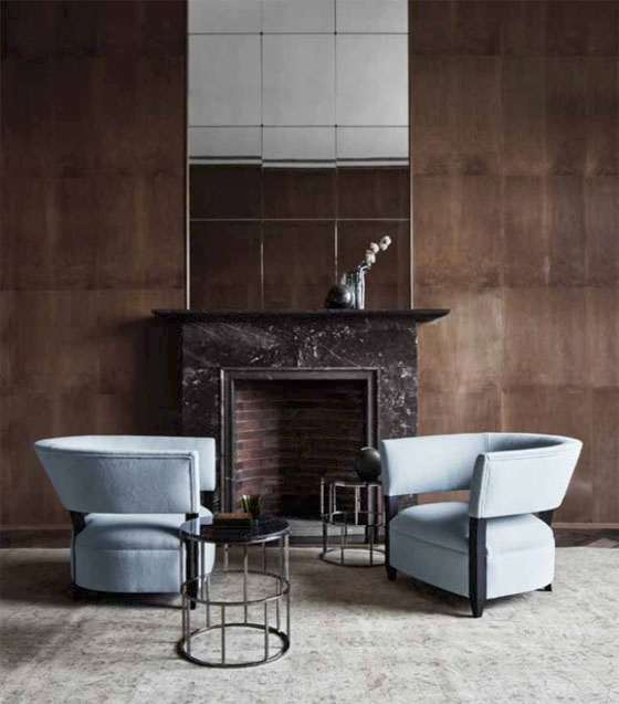 Top: Lazzeroni’s You chair fuses old-world elegance with a contemporary form. Middle: John Hutton’s inviting Relax chaise longue. Above: Hutton’s Coconuts chair has an open, modern structure