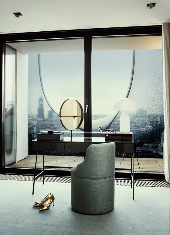 The wittenberg lamp series presents the apartments in Hamburg’s Elbphilharmonie building in the best light; Photo © Engel & Völkers, Nina Struve