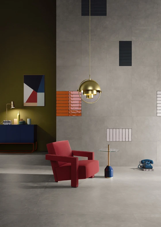 Karman, one of 10 collections launched under the Emilgroup umbrella in the past year, combines technology and creativity to recreate the feeling of old materials in a new, contemporary context