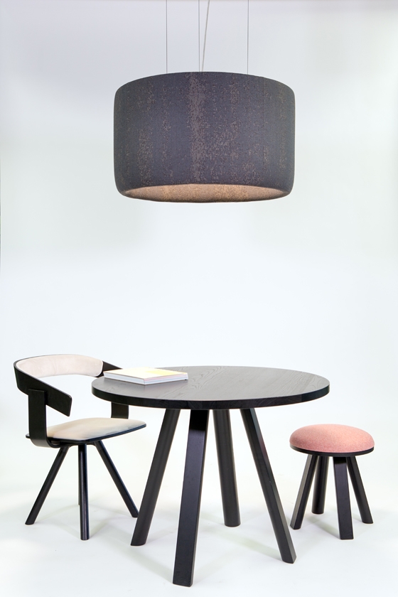 The cylindrical form of BuzziProp (top) and BuzziJet (above), designed by BuzziSpace’s in-house design team, allows sound waves to bounce back-and-forth within the radius of its circular body, and in turn mitigates noise