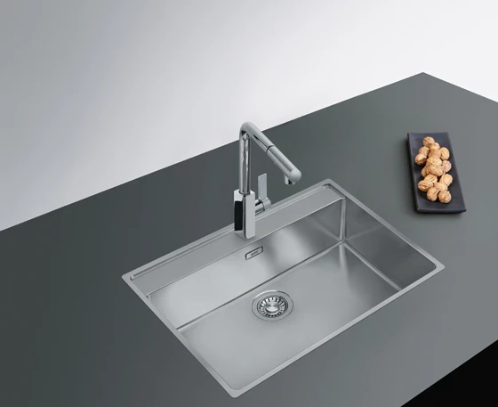 The new Maris sink possesses super-neat radii, and is available in the 13 differently sized models – from a compact 190mm to a generous 700mm – in both single and double-bowl variants, meaning no compromise in planning terms