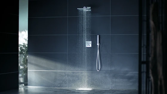 Mit der innovativen und exklusiven Drehfunktion von Grohtherm SmartControl lässt sich die "Lautstärke" jeder Funktion mit einer sanften und angenehm gewichteten Drehknopf präzise steuern