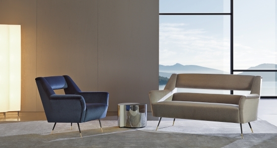 Minotti is marking its 70th anniversary by releasing updated versions of classic designs from its archive. The Albert&Ile seatings are joined by a table to form a retro-styled collection that demonstrates the timeless appeal of Minotti’s designs