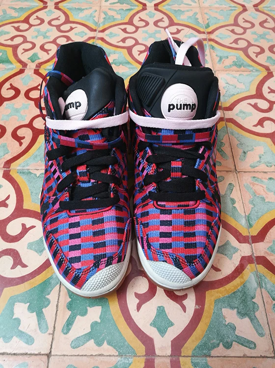 Hassan Hajja & Reebok sneaker, collaboration with Senegalese mat influences