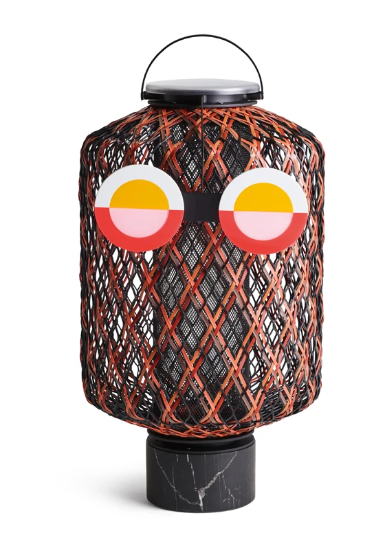 Top: Stephen Burks Photo: © Emin; Above and middle: Stephen Burks ManMade lamps for Dedon's 'The  Others' collection with 'cute' rounded eyes