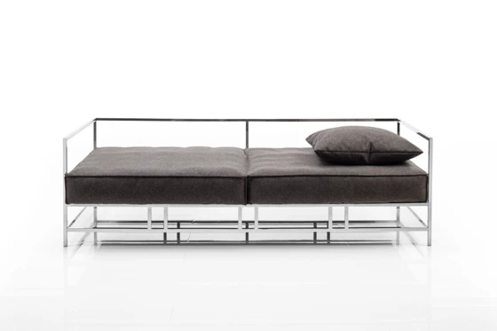 Removing the rest elements turns the sofa into a daybed. Photograph: Michael Danner