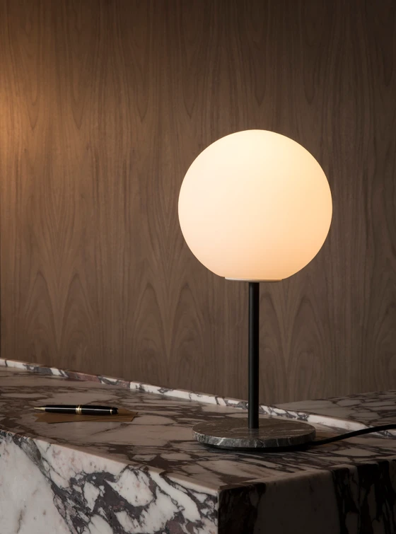 As well as a single E27 connection bulb and a range of pendants, the TR Bulb series also includes wall or ceiling sconce options and a stylish table lamp (pictured above)